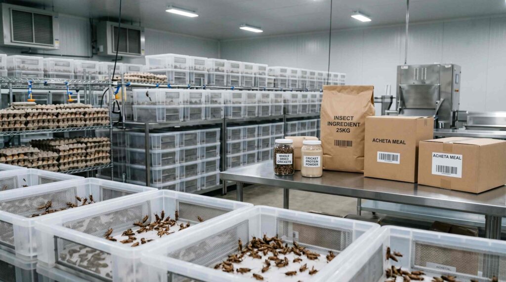 Cricket industry production and commercial applications