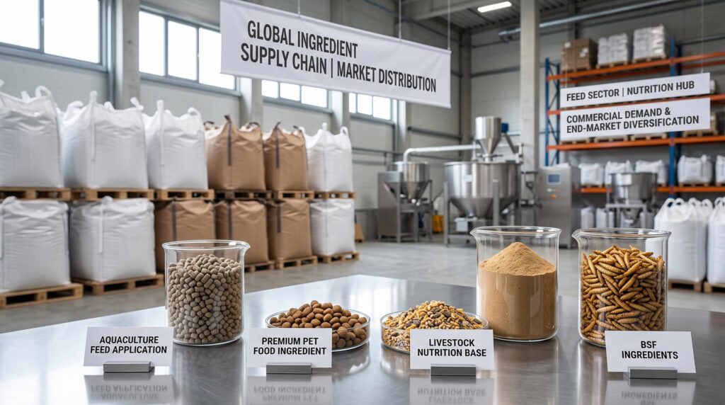 Black soldier fly market demand across feed and pet food applications