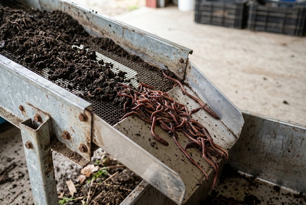 Earthworm production cost from harvesting and separation
