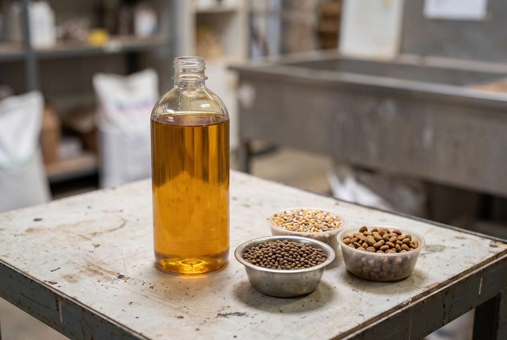 BSFL oil used in commercial aquafeed and animal feed formulations