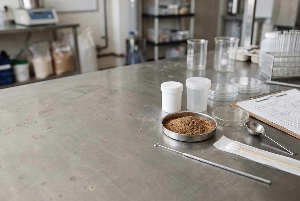 Laboratory testing of cricket meal samples for commercial feed safety