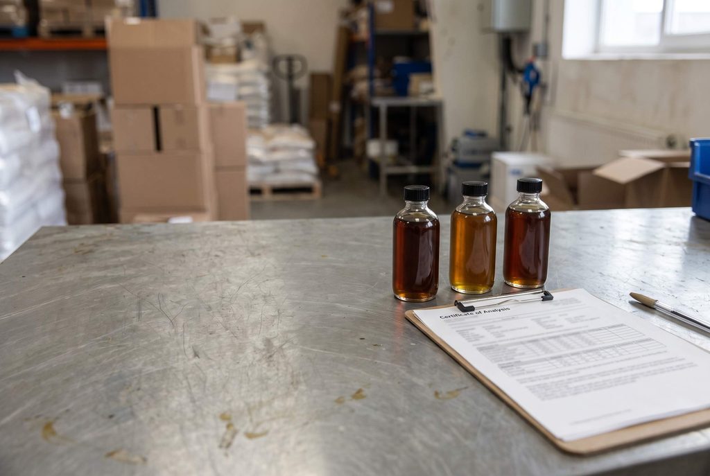 BSFL oil specifications verified through batch COA and supplier evaluation
