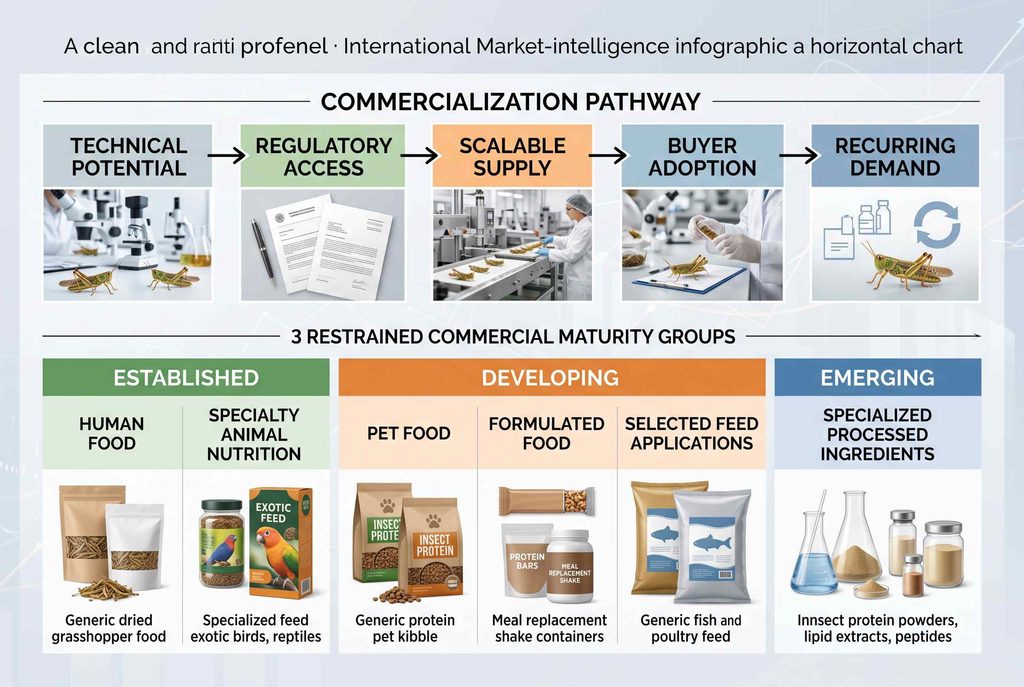 Grasshopper market demand from technical potential to recurring commercial demand