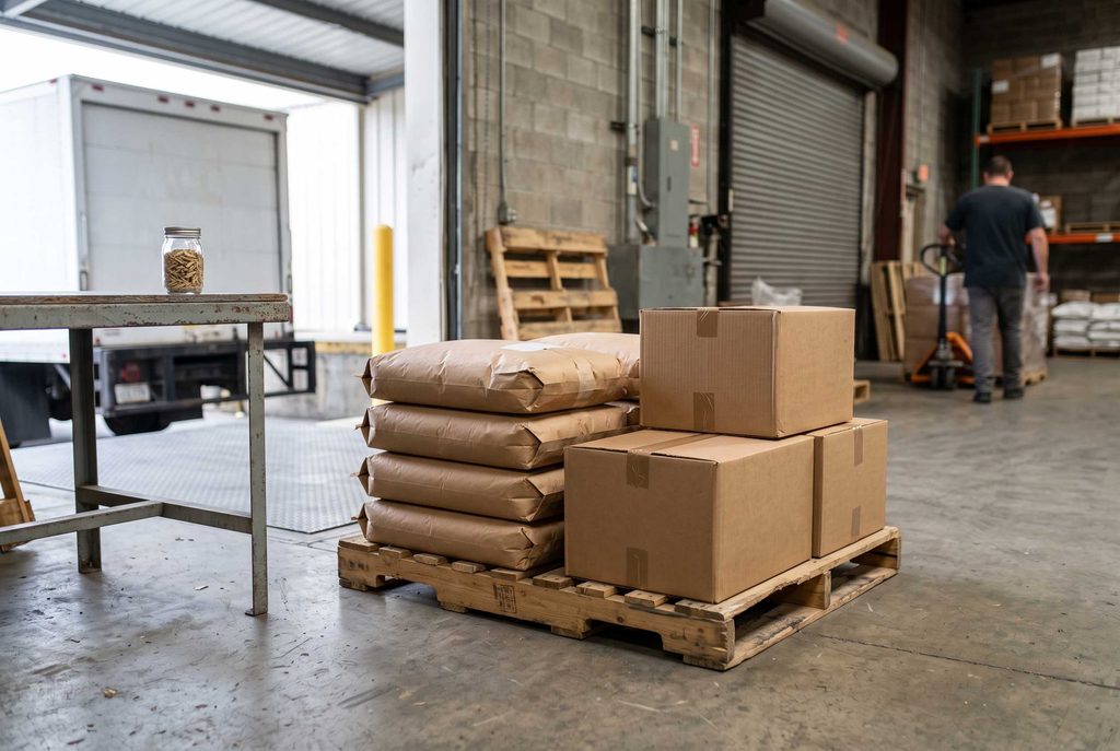 Housefly larvae supply chain packaging logistics and B2B distribution