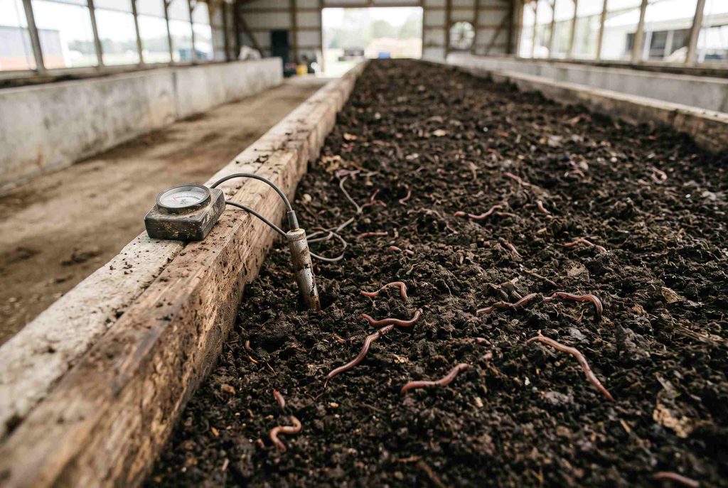 Earthworm production using controlled substrate and vermiculture